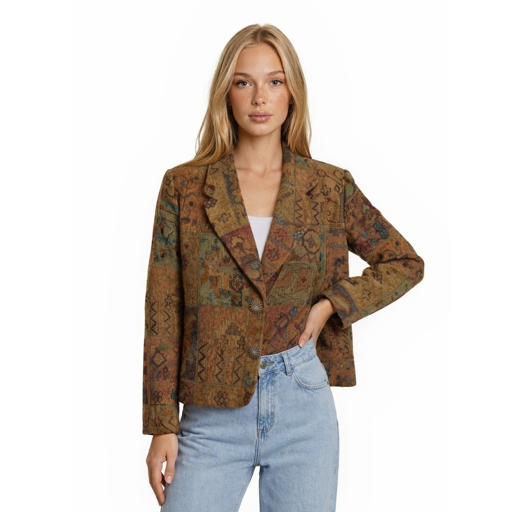 Silverado New Mexico Jacket USA Women's Small Southwestern Vintage Tapestry